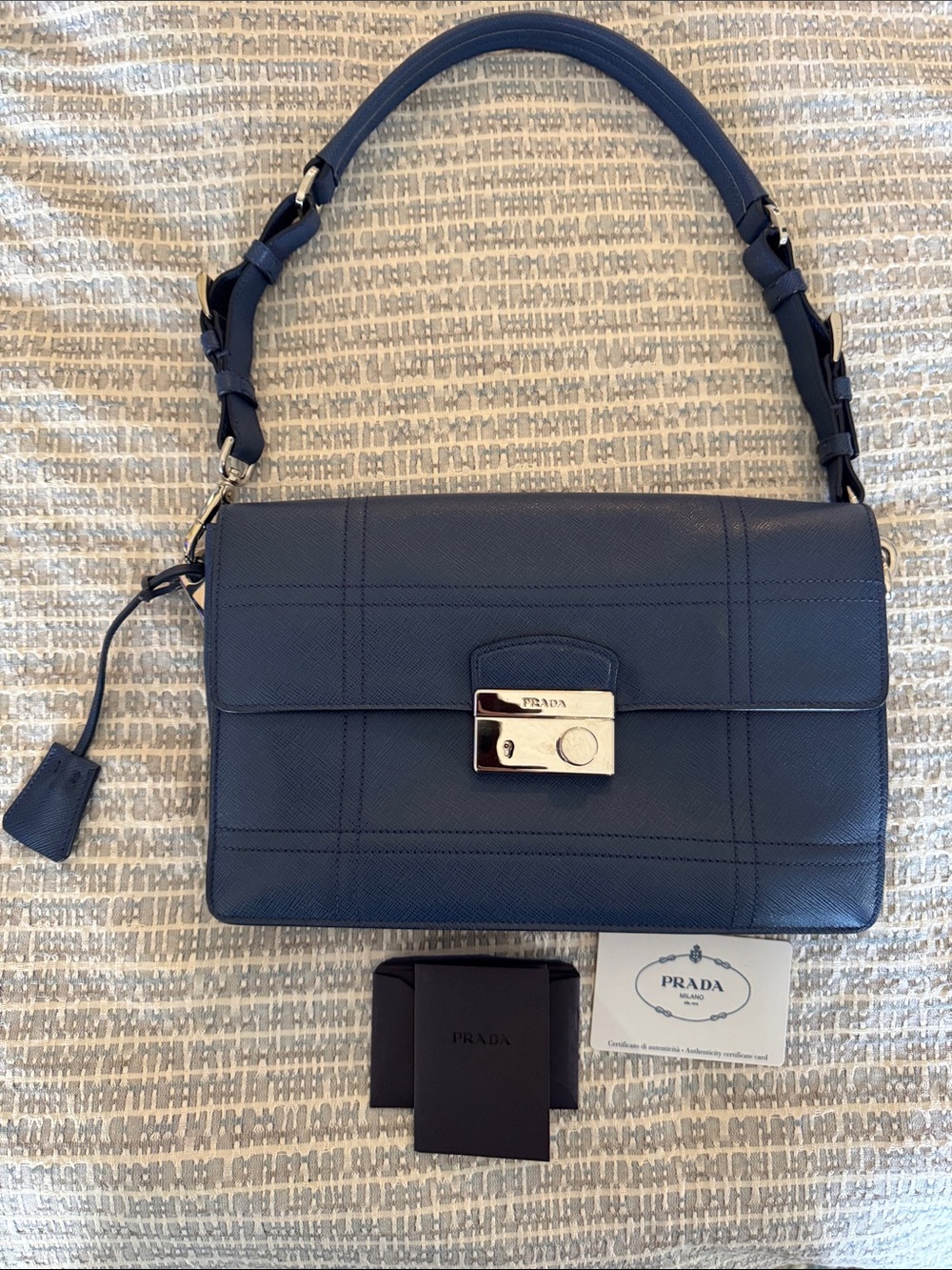 Prada leather shoulder bag